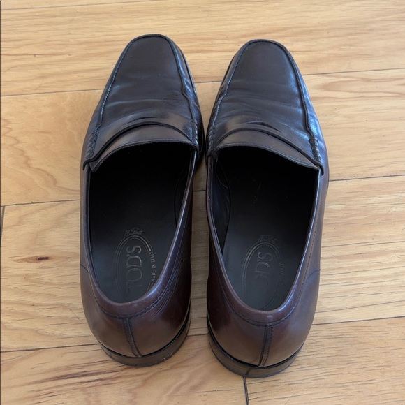 Tod\'s Dark Brown Leather Slip-On Loafers main image 4
